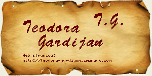 Teodora Gardijan vizit kartica
